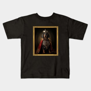 Distinguished Dachshund - Medieval German King (Framed) Kids T-Shirt